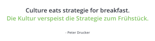 Kultur verspeist die Strategie zum Frühstück.