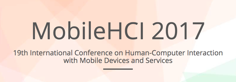 MobileHCI 2017 - Wien