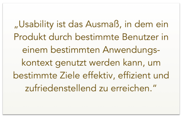 Definition Usability – DIN EN ISO 9241