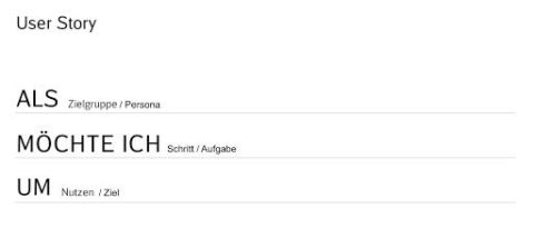 Die Persona steht in der User Story an erster Stelle.