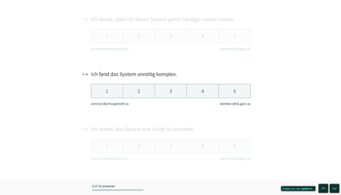 SUS System Usability Scale UX messbar machen