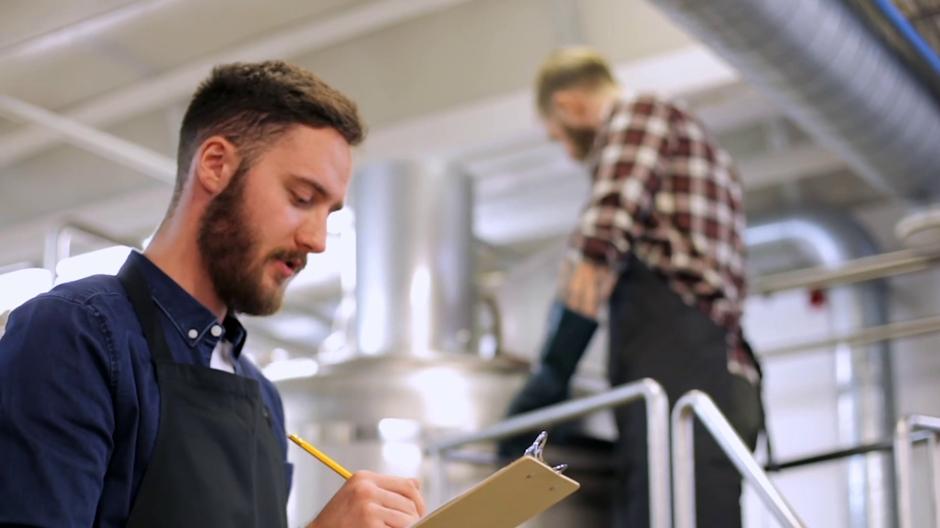 contextual inquiry: two men in a factory