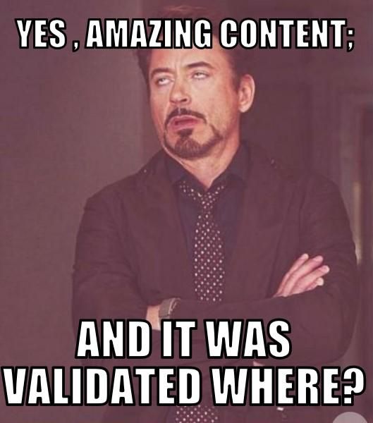 Content Strategy validated