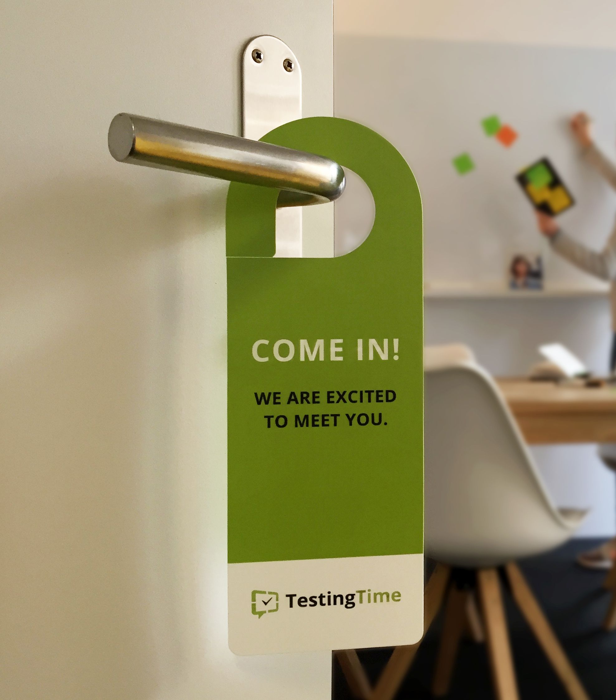 TestingTime door hanger