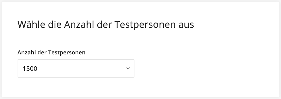 1500 Testpersonen