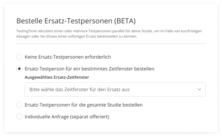 Ersatz-Testpersonen