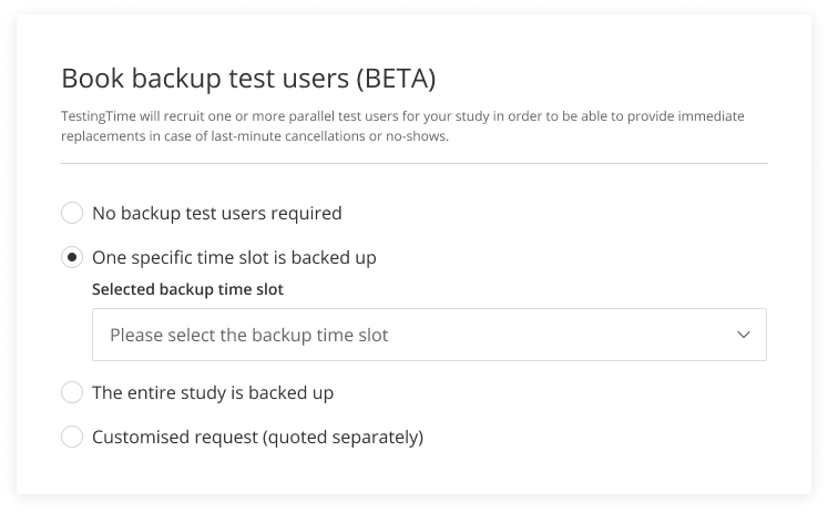 Backup test users