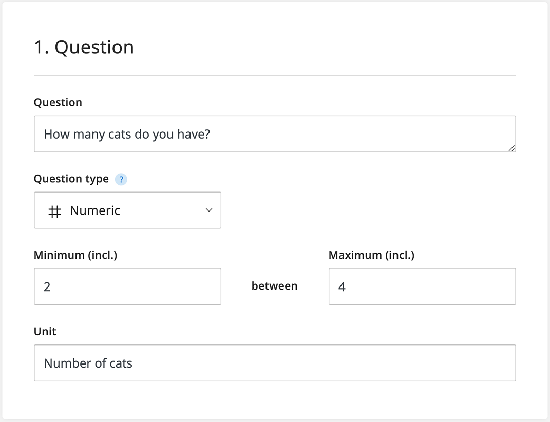 Numeric questions