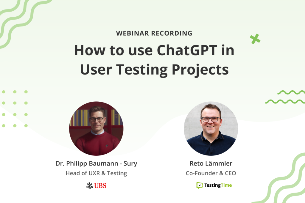 How to use ChatGPT in user testing projects